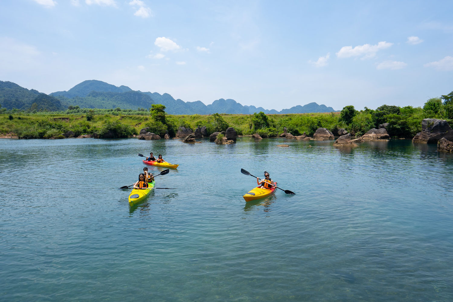 Paddling through the stunning scenery of the Chay River is a great way to relax and enjoy the natural beauty of Vietnam.